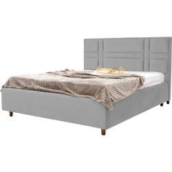 Кровать с матрасом Charmbed Confort Maria Modern Glow 15 Light Grey/Walnut + Saltconfort Classic Ortopedic 140х200/20 Thumb