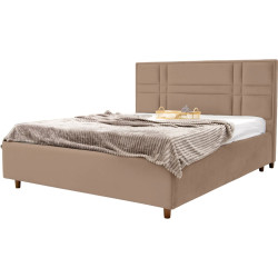 Pat cu saltea Charmbed Confort Maria Modern Velluto 03 Mika/Walnut + Saltconfort Classic Ortopedic 160х200/20 Thumb