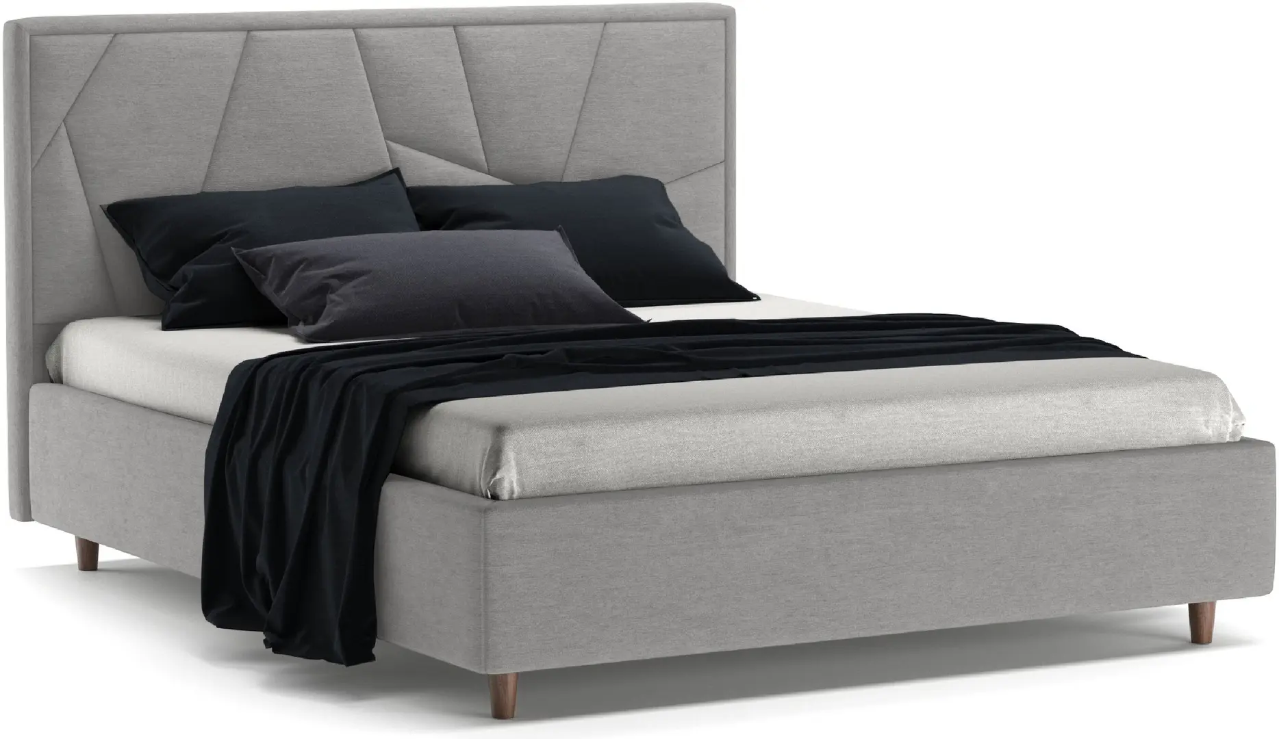 Pat cu saltea Charmbed Confort Seul Modern + Lux Ortopedic 180х200 (Light Grey) - 2