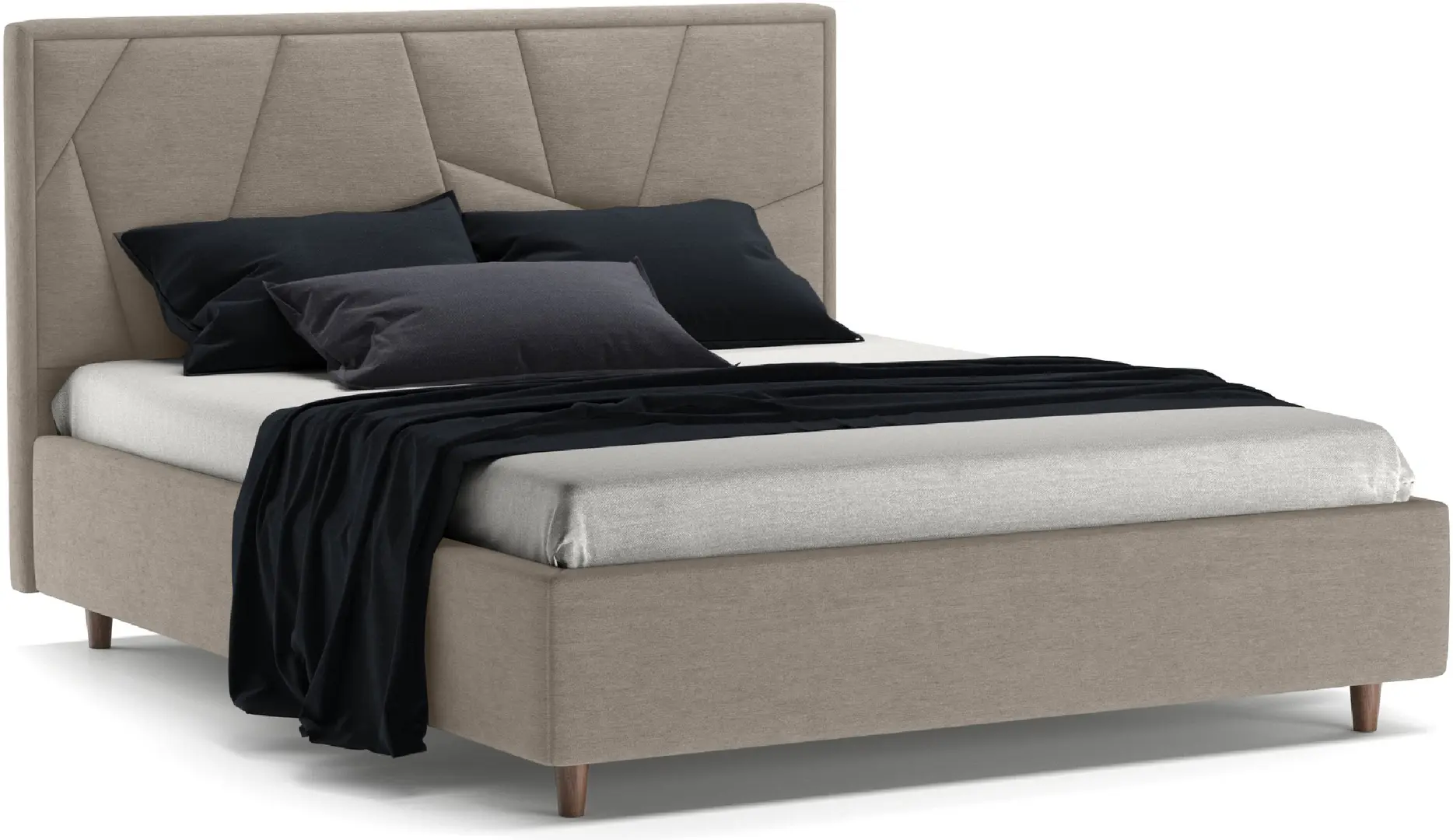Pat cu saltea Charmbed Confort Seul Modern + Lux Ortopedic 180х200 (Stone) - 2