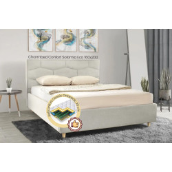Pat cu saltea Charmbed Confort Solomia Eco Royal 02 Beige + Saltconfort Classic Ortopedic 160х200/20