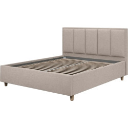 Pat cu saltea Charmbed Confort Stenli Modern Glow 03 Fossil/Walnut + Saltconfort Classic Ortopedic 140х200/20 Thumb