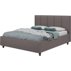 Кровать с матрасом Charmbed Confort Stenli Modern Velluto 16 Grey/Walnut + Saltconfort Classic Ortopedic 160х200/20 Thumb