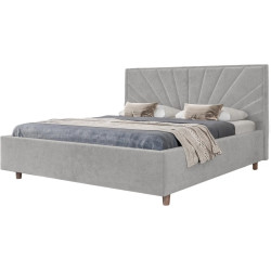 Pat cu saltea Charmbed Confort Sunny Modern Glow 15 Light Grey/Walnut + Saltconfort Classic Ortopedic 160х200/20 Thumb