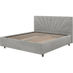 Pat cu saltea Charmbed Confort Sunny Modern Glow 15 Light Grey/Walnut + Saltconfort Classic Ortopedic 160х200/20 Thumb