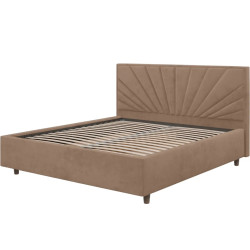 Кровать с матрасом Charmbed Confort Sunny Modern Velluto 03 Mika/Walnut + Saltconfort Classic Ortopedic 160х200/20 Thumb