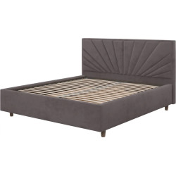 Pat cu saltea Charmbed Confort Sunny Modern Velluto 16 Grey/Walnut + Saltconfort Classic Ortopedic 140х200/20 Thumb