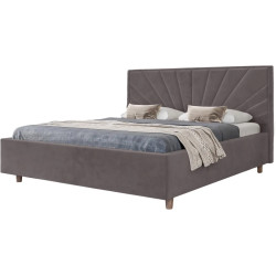 Pat cu saltea Charmbed Confort Sunny Modern Velluto 16 Grey/Walnut + Saltconfort Classic Ortopedic 160х200/20 Thumb