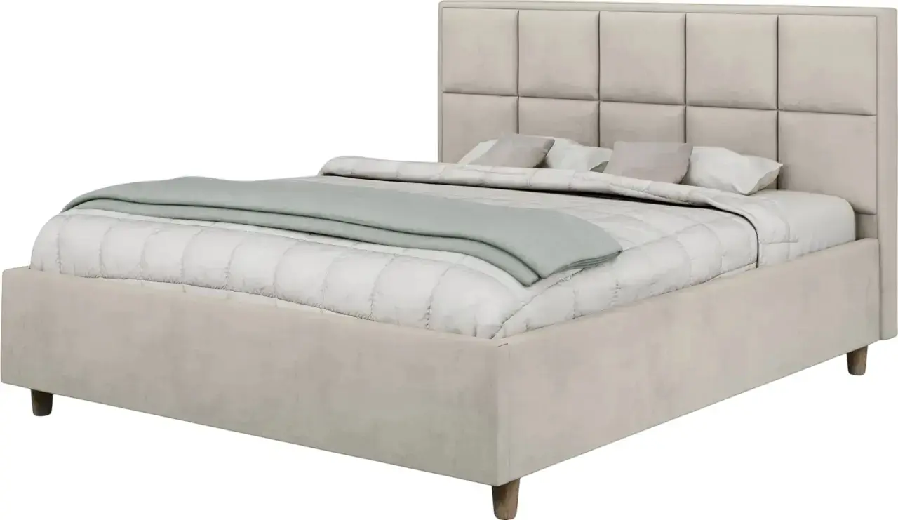 Pat cu saltea Charmbed Confort Tatiana Eco Royal 02 Beige + Saltconfort Classic Ortopedic 160х200/20