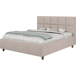 Pat cu saltea Charmbed Confort Tatiana Modern Glow 03 Fossil/Walnut + Saltconfort Classic Ortopedic 160х200/20 Thumb