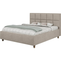 Pat cu saltea Charmbed Confort Tatiana Modern Glow 04 Stone/Walnut + Saltconfort Classic Ortopedic 140х200/20 Thumb