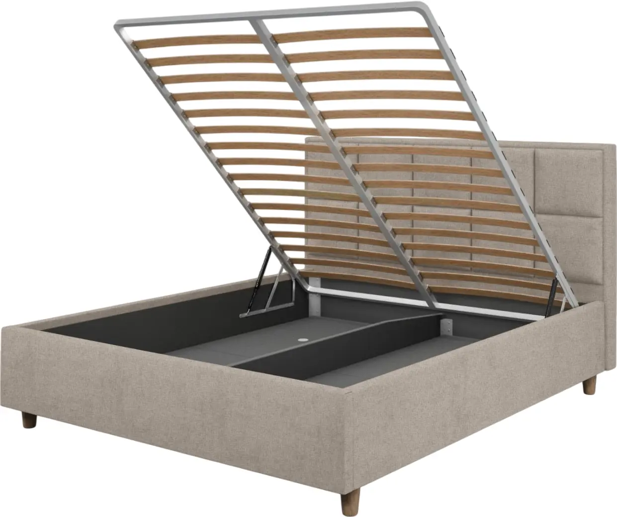 Pat cu saltea Charmbed Confort Tatiana Modern + Lux Ortopedic 180х200 (Stone) - 4