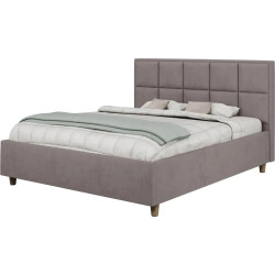 Pat cu saltea Charmbed Confort Tatiana Modern Velluto 15 Silver/Walnut + Saltconfort Classic Ortopedic 140х200/20 Thumb