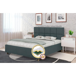Pat cu saltea Charmbed Confort Tatiana Vega 35 Graphite + Saltconfort Classic Ortopedic 160х200/20