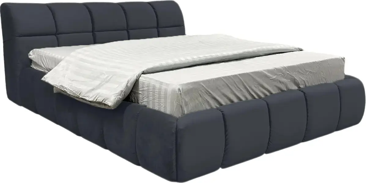 Pat cu saltea Charmbed Lux Jenny + Lux Ortopedic 180х200 (Graphite) - 2