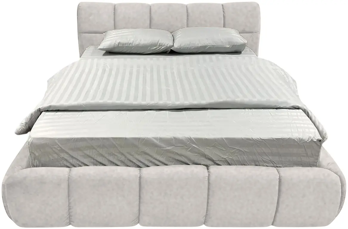 Pat cu saltea Charmbed Lux Jenny + Lux Ortopedic 180х200 (Light Grey) - 3