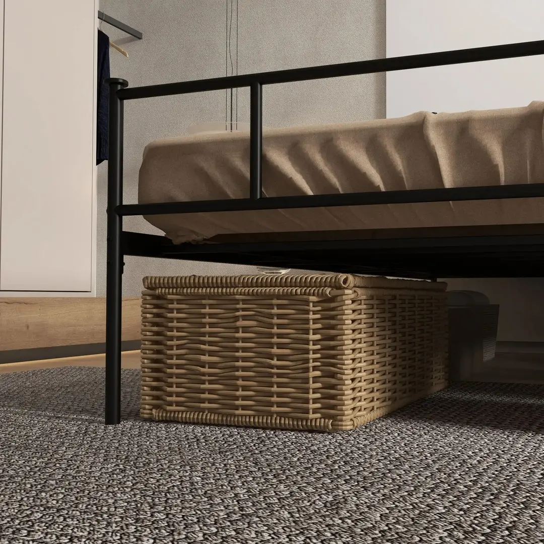 Pat cu saltea Homcom 831-417V01 Black + Saltconfort Classic Ortopedic 160х200/20