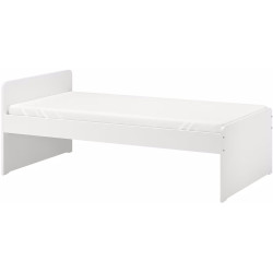 Кровать с матрасом Ikea Slakt с реечным дном White + Saltconfort Classic Ortopedic 90х200/20 Thumb