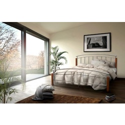 Pat cu saltea Mobhaus Mirela Alder/Silver + Saltconfort Lux Ortopedic 180х200/22 Thumb