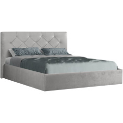 Кровать с матрасом Modern Aura Alaska 08 ламельное основание Gray + Saltconfort Classic Ortopedic 160х200/20 Thumb