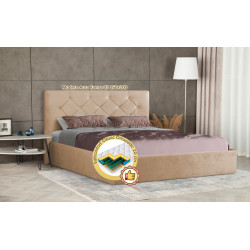Кровать с матрасом Modern Aura Kanna 05 ламельное основание Beige + Saltconfort Classic Ortopedic 160х200/20