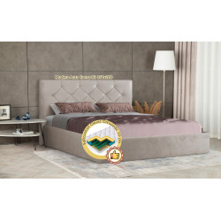 Кровать с матрасом Modern Aura Kanna 92 ламельное основание Light Gray + Saltconfort Classic Ortopedic 160х200/20