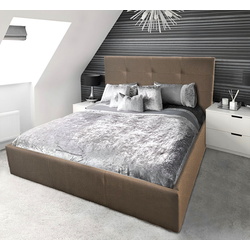 Кровать с матрасом Montella Soft Monolith 09 Brown Light + Saltconfort Classic Ortopedic 160х200/20 Thumb