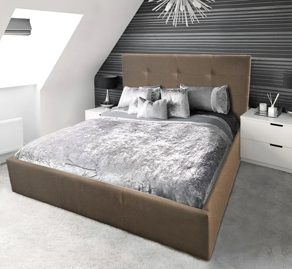 Кровать с матрасом Montella Soft Monolith 09 Brown Light + Saltconfort Classic Ortopedic 160х200/20 - 2