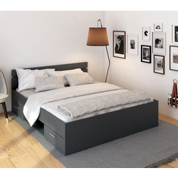 Pat cu saltea Tempo Kondela Michigan Graphite + Saltconfort Classic Ortopedic 160х200/20 Thumb