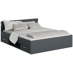 Pat cu saltea Tempo Kondela Michigan Graphite + Saltconfort Classic Ortopedic 160х200/20 Thumb