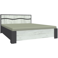 Pat cu saltea Yasen Jeneva baza lamele Graphite Grey/Craft Oak White + Saltconfort Classic Ortopedic 140х200/20 Thumb