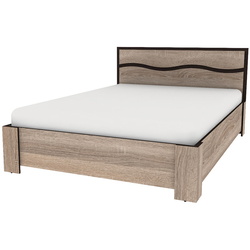 Pat cu saltea Yasen Jeneva baza lamele Sonoma Oak Truffle/Wenge Magic + Saltconfort Classic Ortopedic 160х200/20 Thumb