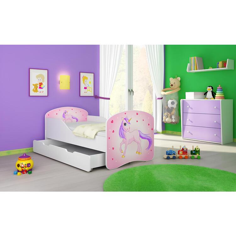Кровать ACMA Meble Acma I Pony 70x140 ящик/матрас 6cm (White)