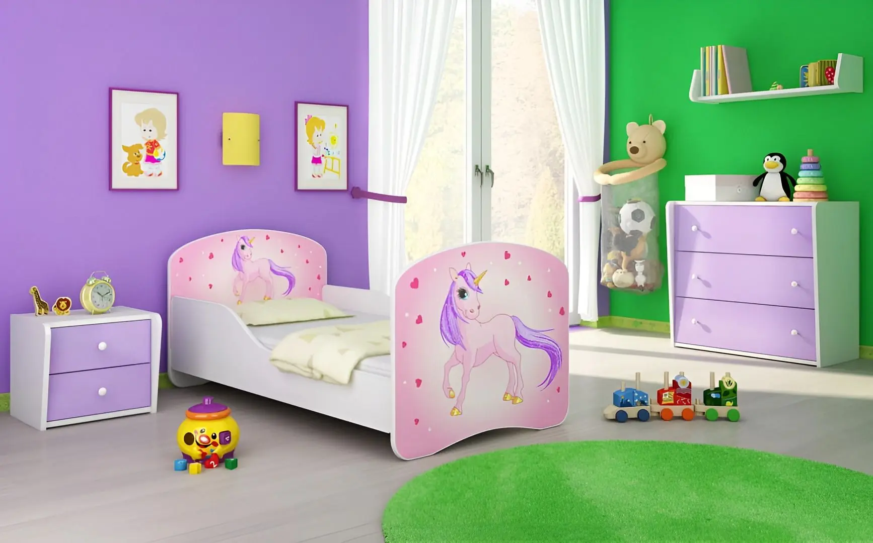 Pat ACMA Meble Acma I Pony 80x180 saltea 7cm (White)