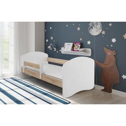 Pat ACMA Meble Acma II 70x140 bariera/saltea 6cm (White/Sonoma Oak)