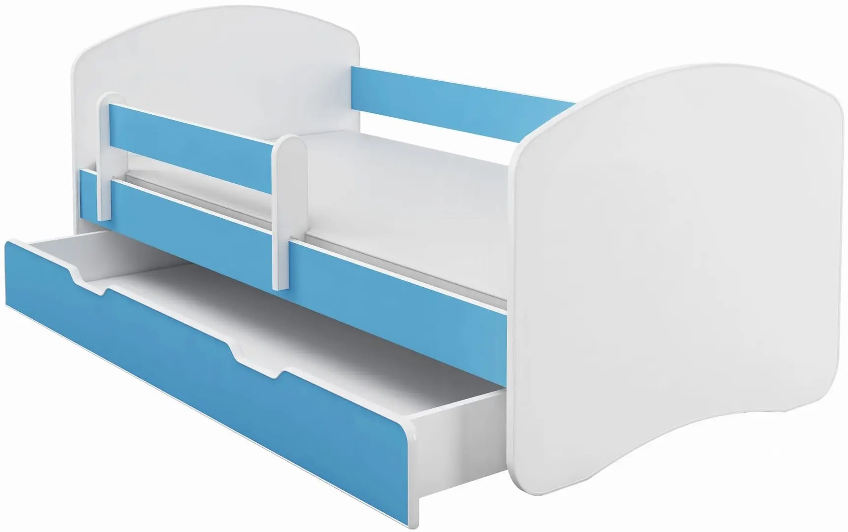 Pat ACMA Meble Acma II 70x140 bariera/sertar/saltea 6cm (White/Blue)