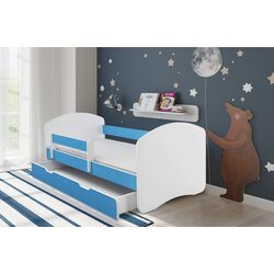 Pat ACMA Meble Acma II 80x160 bariera/sertar/saltea 7cm (White/Blue)