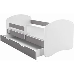 Кровать ACMA Meble Acma II 80x160 бортик/ящик/матрас 7cm (White/Gray) Thumb