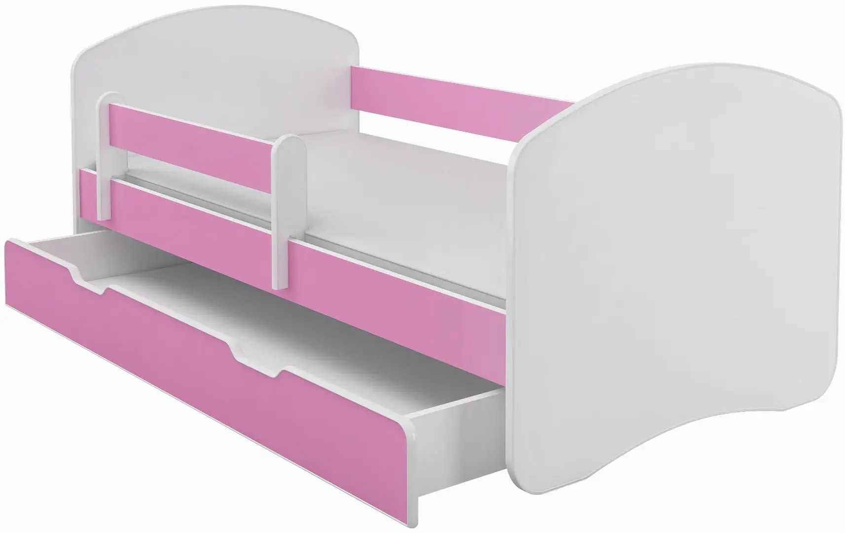 Pat ACMA Meble Acma II 80x180 bariera/sertar/saltea 7cm (White/Pink)