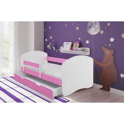 Pat ACMA Meble Acma II 80x180 bariera/sertar/saltea 7cm (White/Pink)