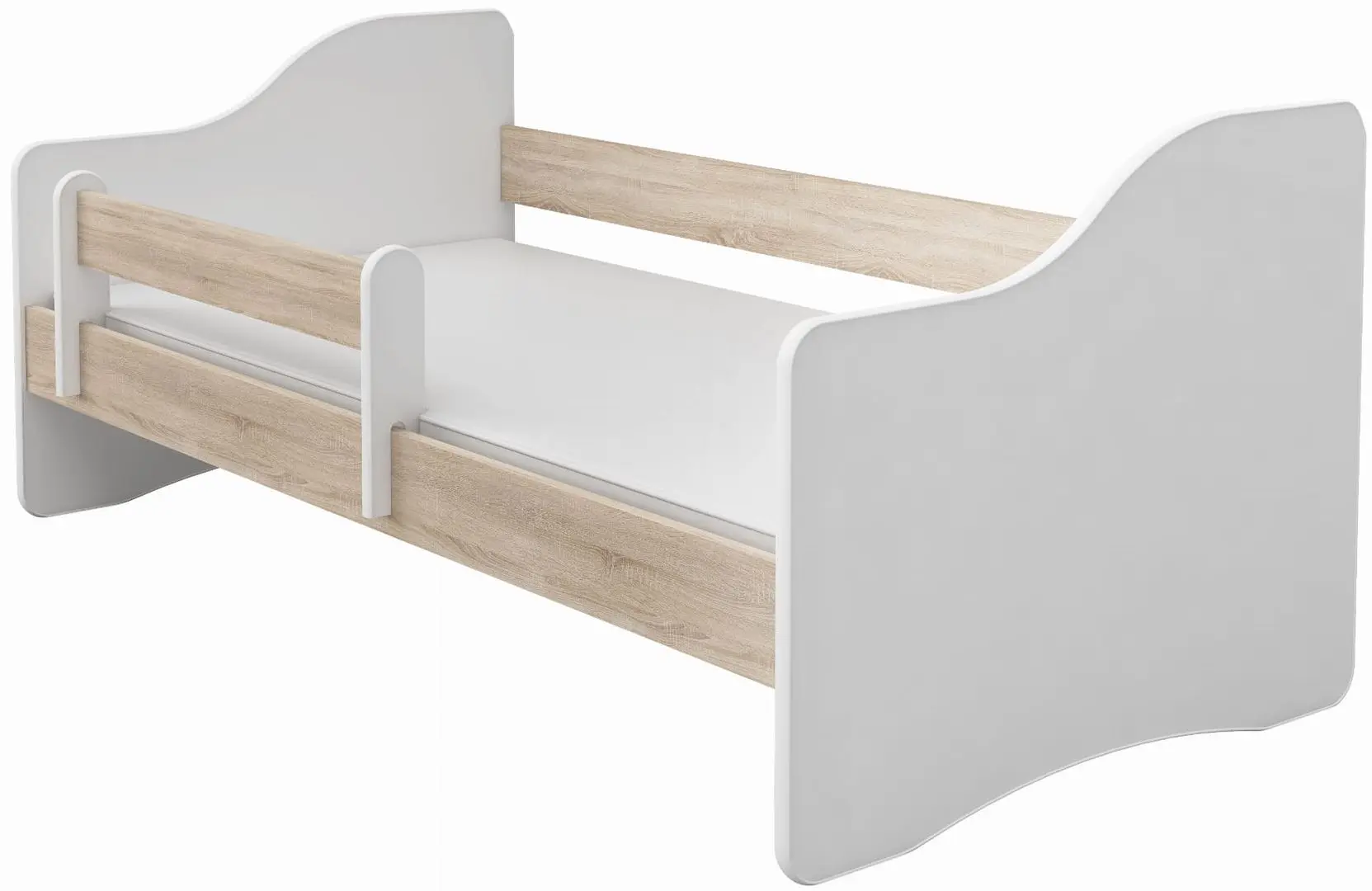 Pat ACMA Meble Acma III Happy 70x140 bariera/saltea 6cm (White/Sonoma Oak)