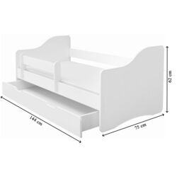 Pat ACMA Meble Acma III Happy 70x140 bariera/sertar/saltea 6cm (White) Thumb