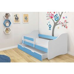 Pat ACMA Meble Acma III Happy 70x140 bariera/sertar/saltea 6cm (White/Blue)