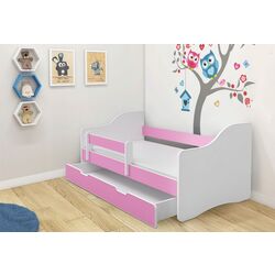 Pat ACMA Meble Acma III Happy 70x140 bariera/sertar/saltea 6cm (White/Pink)