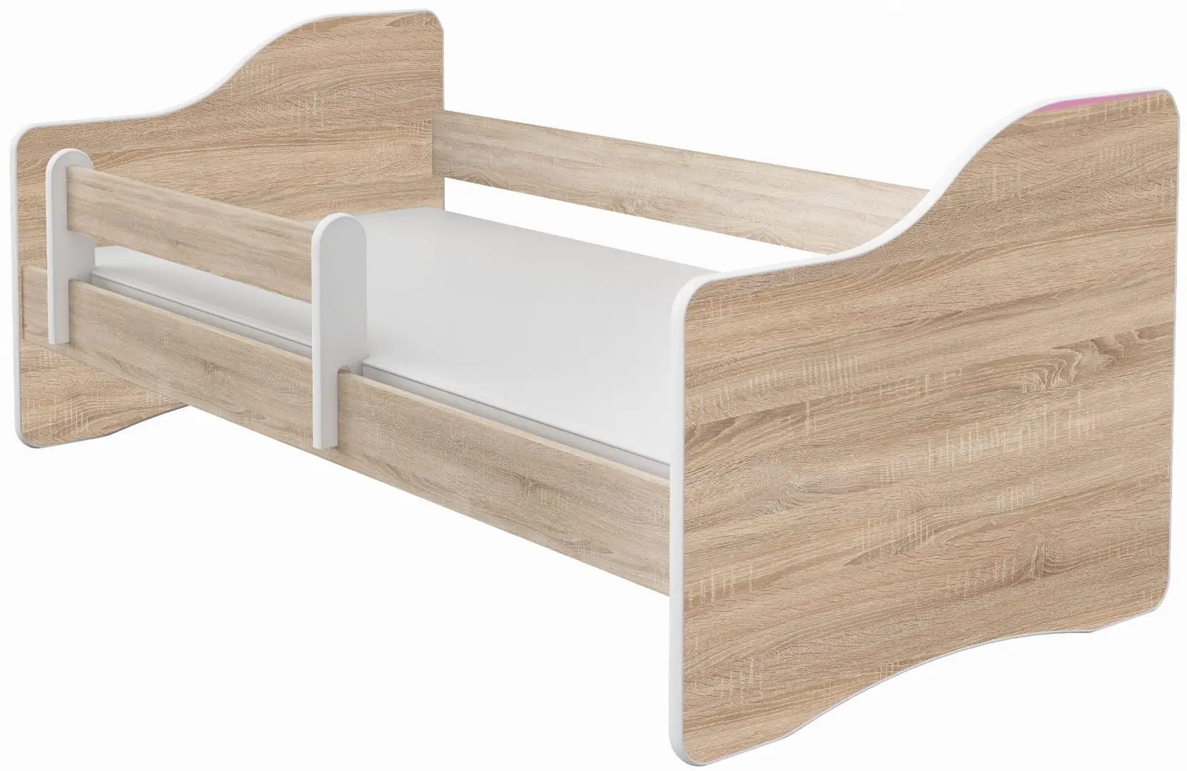 Pat ACMA Meble Acma III Happy 80x160 bariera/saltea 7cm (Sonoma Oak)