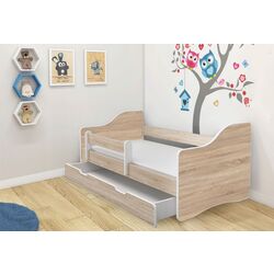 Pat ACMA Meble Acma III Happy 80x160 bariera/sertar/saltea 7cm (Sonoma Oak)