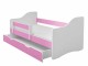 Pat ACMA Meble Acma III Happy 80x160 bariera/sertar/saltea 7cm (White/Pink)