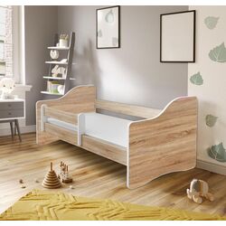 Pat ACMA Meble Acma III Happy 80x180 bariera/saltea 7cm (Sonoma Oak)