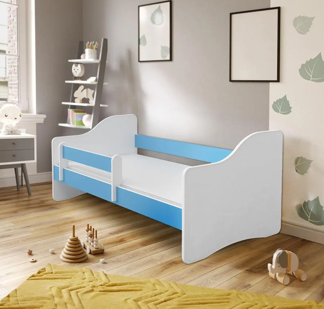 Pat ACMA Meble Acma III Happy 80x180 bariera/saltea 7cm (White/Blue)