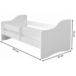 Pat ACMA Meble Acma III Happy 80x180 bariera/saltea 7cm (White/Pink) Thumb